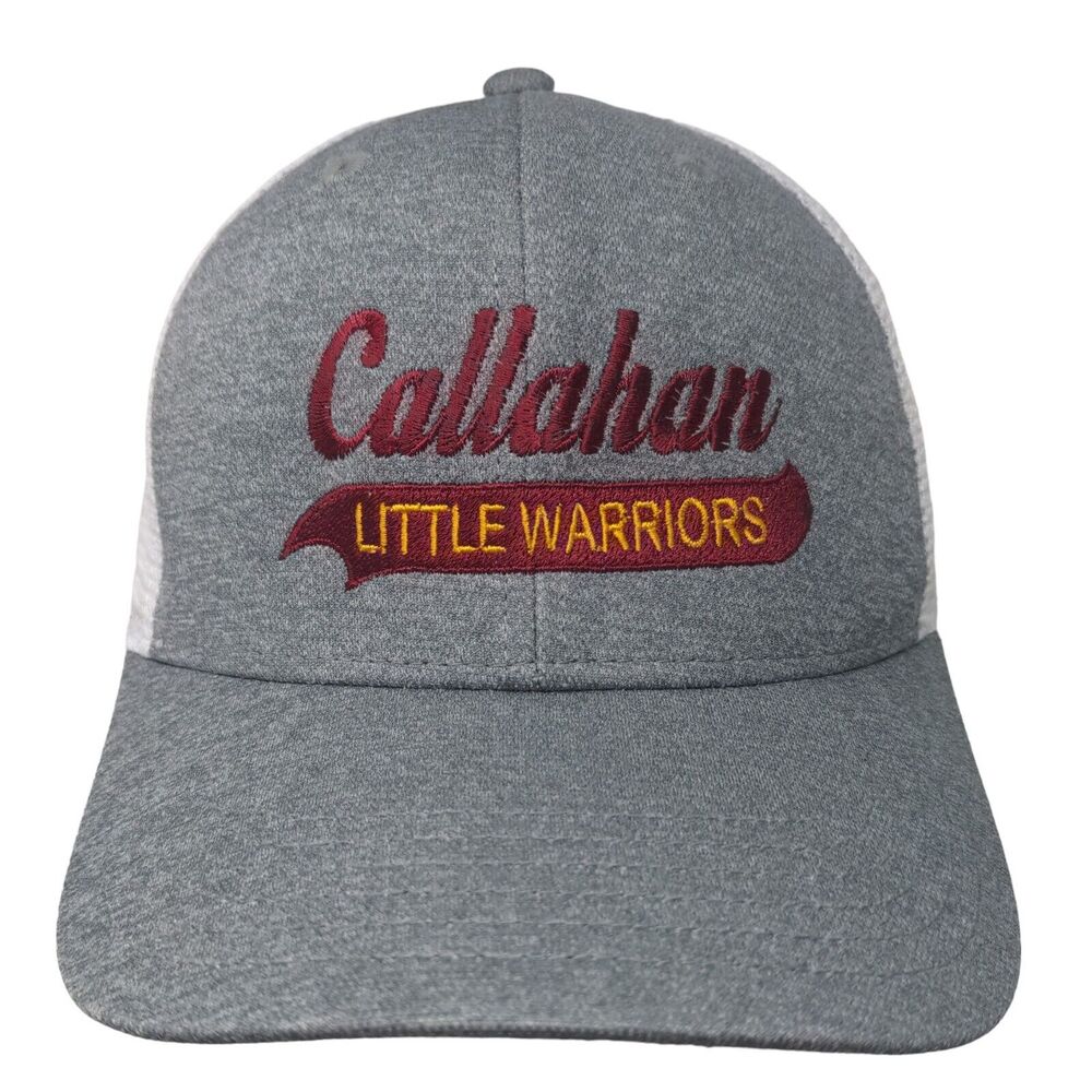 Fanthread Men's Snapback Mesh Back Hat Gray Embroidered Callahan Little Warriors